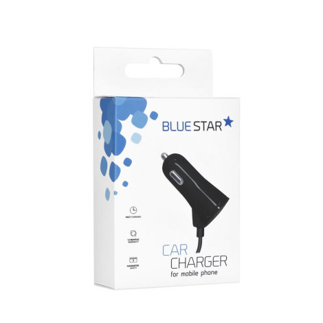 Blue Star Car Charger (USB A) + USB C kabel