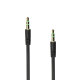 Flat AUX kabel 3,5mm 1m crni