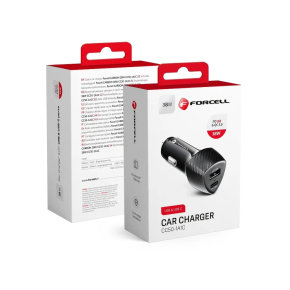 Forcell car charger USB-C 3.0 PD20W + USB QC 3.0 18W (Total 38W)