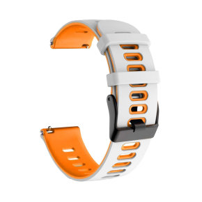 Silikonski Remen za sat 22mm bijelo-narančasti