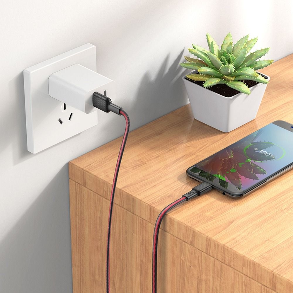 HOCO X69 kabel USB - micro USB 2,4A crno-crvena