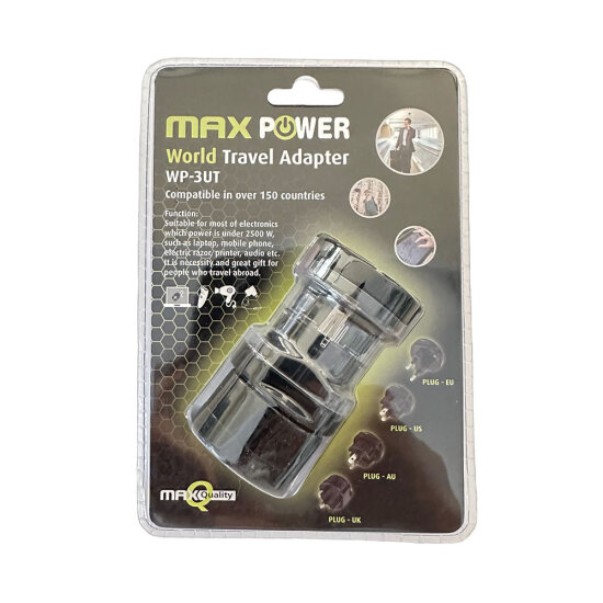 MAX POWER - World Travel Adapter WP-3UT