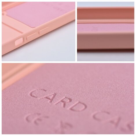 Silikonska maska Forcell Card case za Samsung Galaxy A14 roza