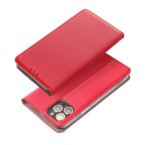Preklopna maska Book Magnetic za Motorola Moto E13 crvena