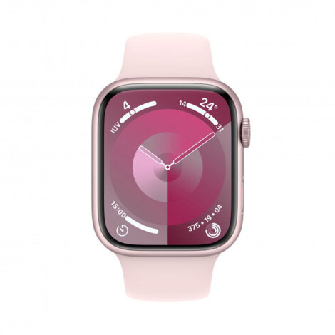 Apple Watch 9 41mm Pink Alu Case with Pink Sport Band S/M