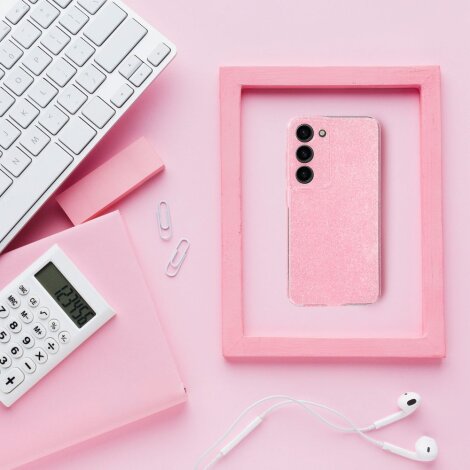 Clear Case BLINK Samsung Galaxy A05s pink