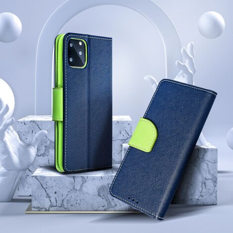 Book Magnetic Motorola Moto G14 plavo-zelena