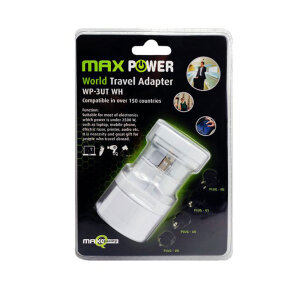 MaxPower world travel adapter white