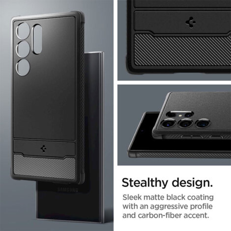 Spigen Rugged Armor Samsung Galaxy S24 Ultra crna