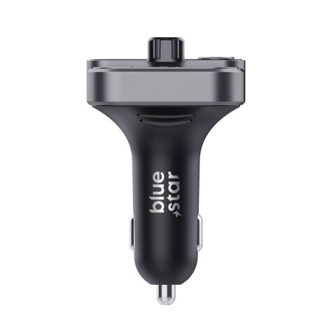 Blue Star FM Transmiter + Car Charger (BT84B) Black