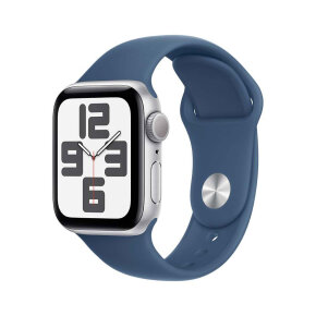 Watch SE GPS 2024 40mm Silver Aluminium Case with Denim Sport Band S/M