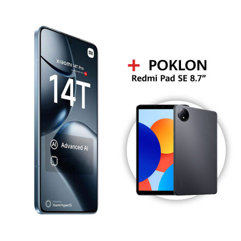 Xiaomi 14T Pro 12/512GB Titan blue + Redmi Pad SE 8.7