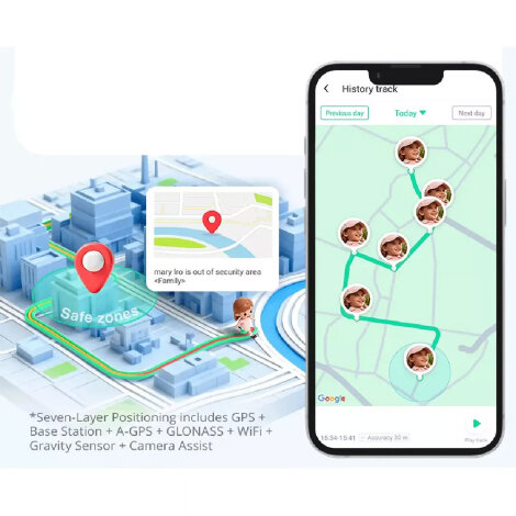 360 Botslab Kids Watch E3 Pro Blue + nadzorna kamera 360 AC1C Pro