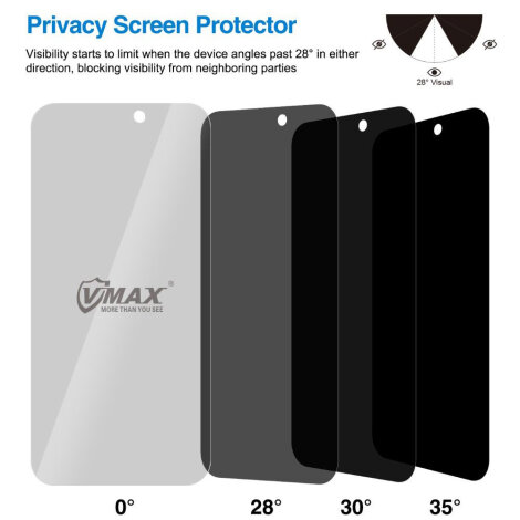 VMax Privacy Tempered Glass iPhone 14 Pro